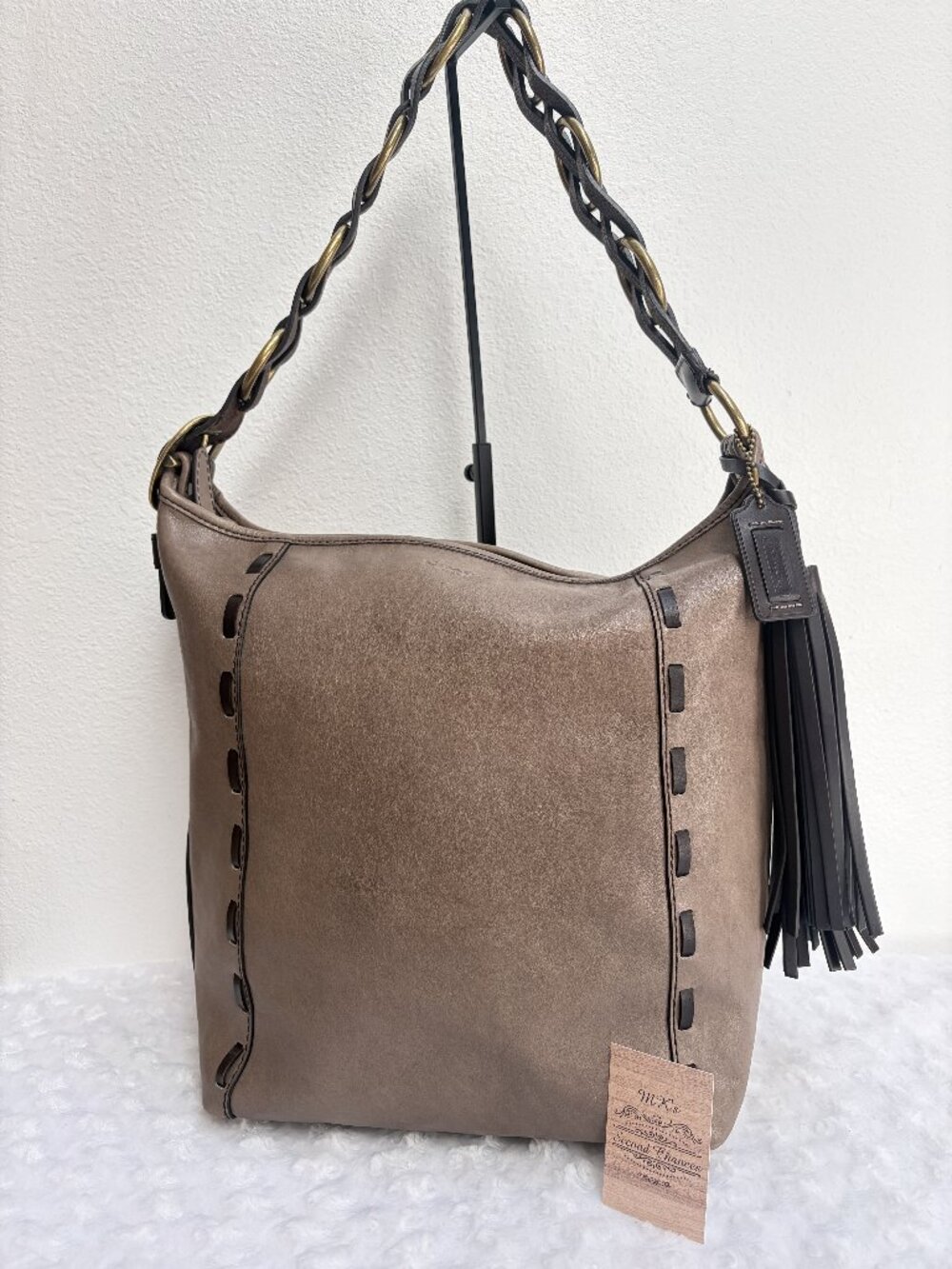 Coach Legacy Pinnacle Bohemian Leather Large Duffel 19904 - Taupe - $698 - EUC